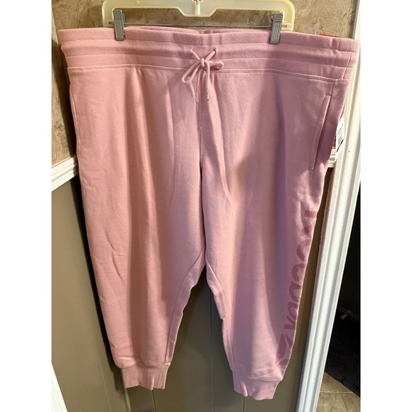 NWT Reebok Women's XXXL Pink Jogger Sweatpants Plus Size Activewear - Picture 1 of 5